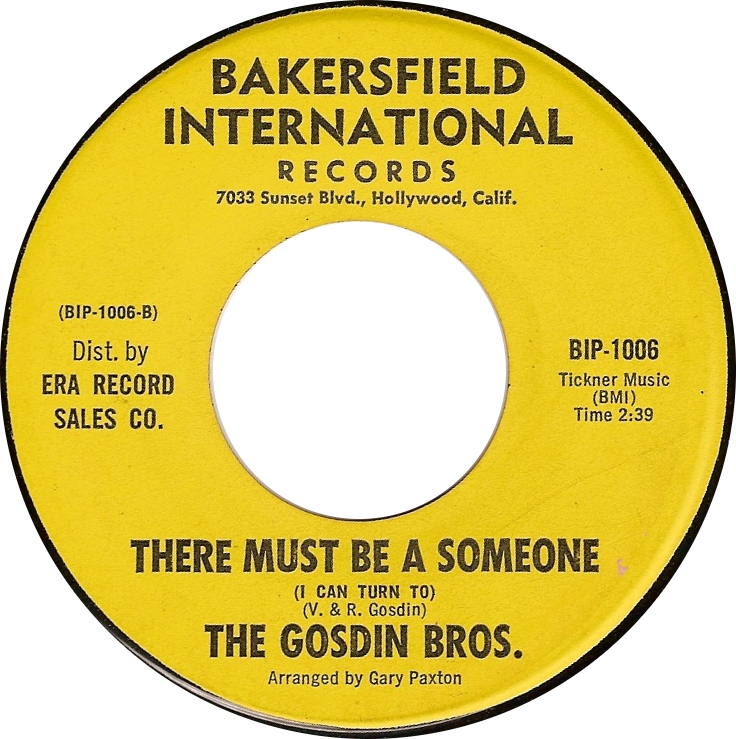 The Gosdin Bros., There Must Be Someone (I Can Turn To) (Bakersfield International BIP-1006)