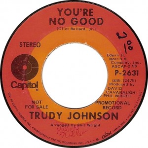 Trudy Johnson, You’re No Good (Capitol P-2631)